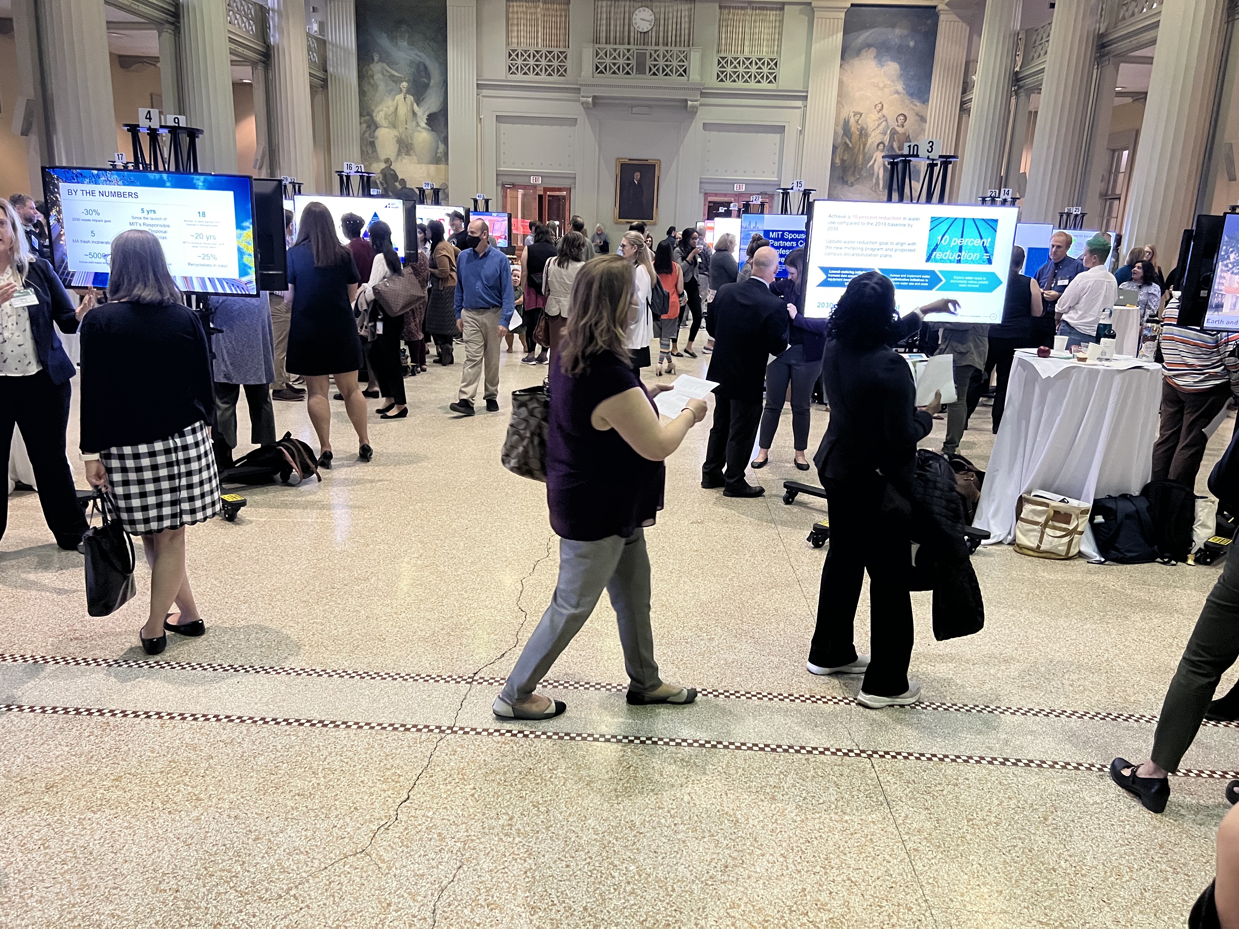 Attendees at the 2023 poster session